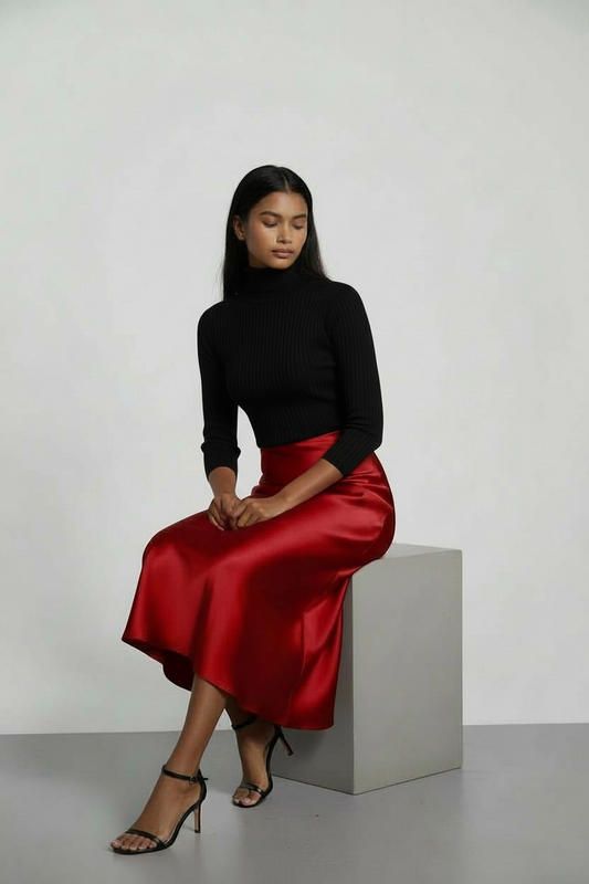 Amour Silhouette Midi Skirt
