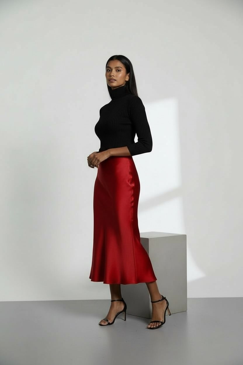Amour Silhouette Midi Skirt