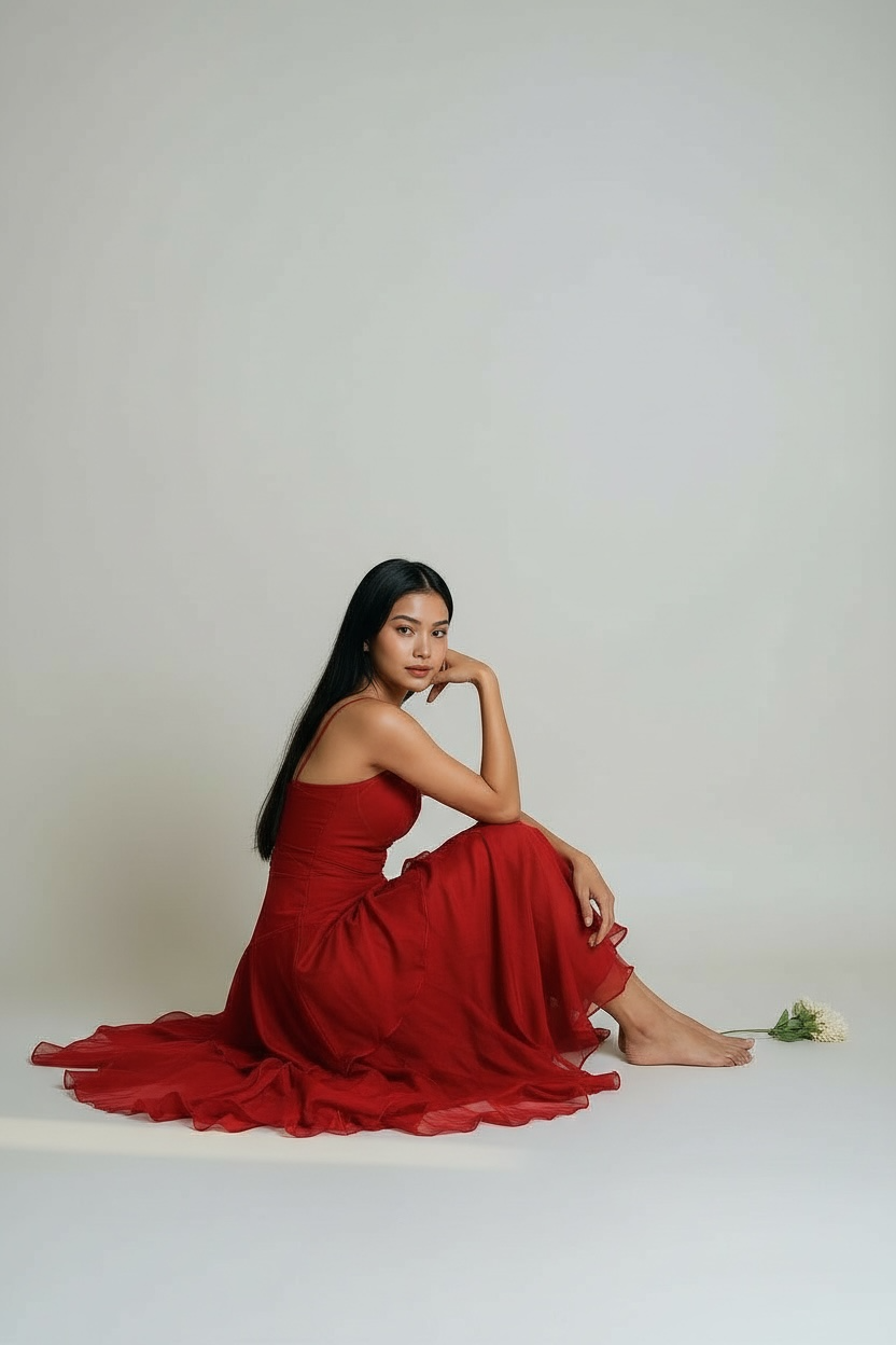 Crimson Rêverie Dress