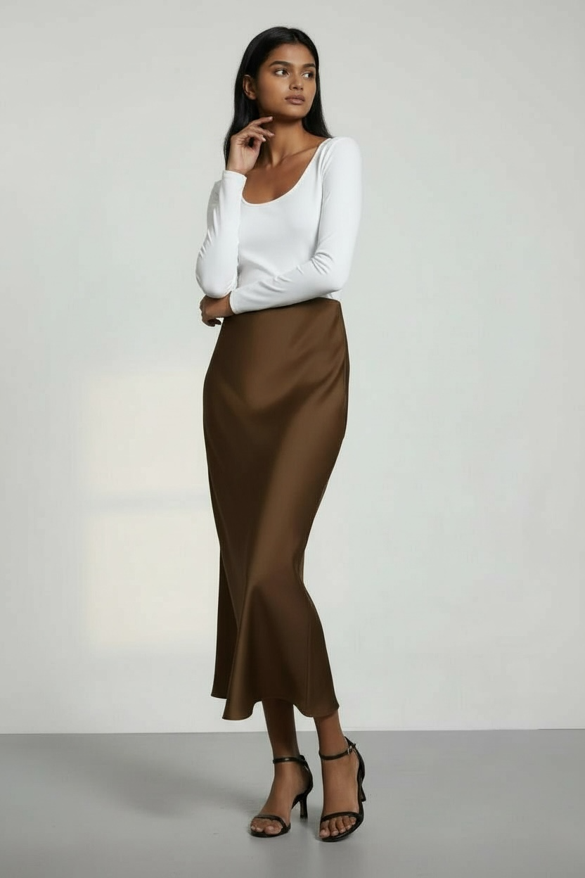 Amour Silhouette Midi Skirt