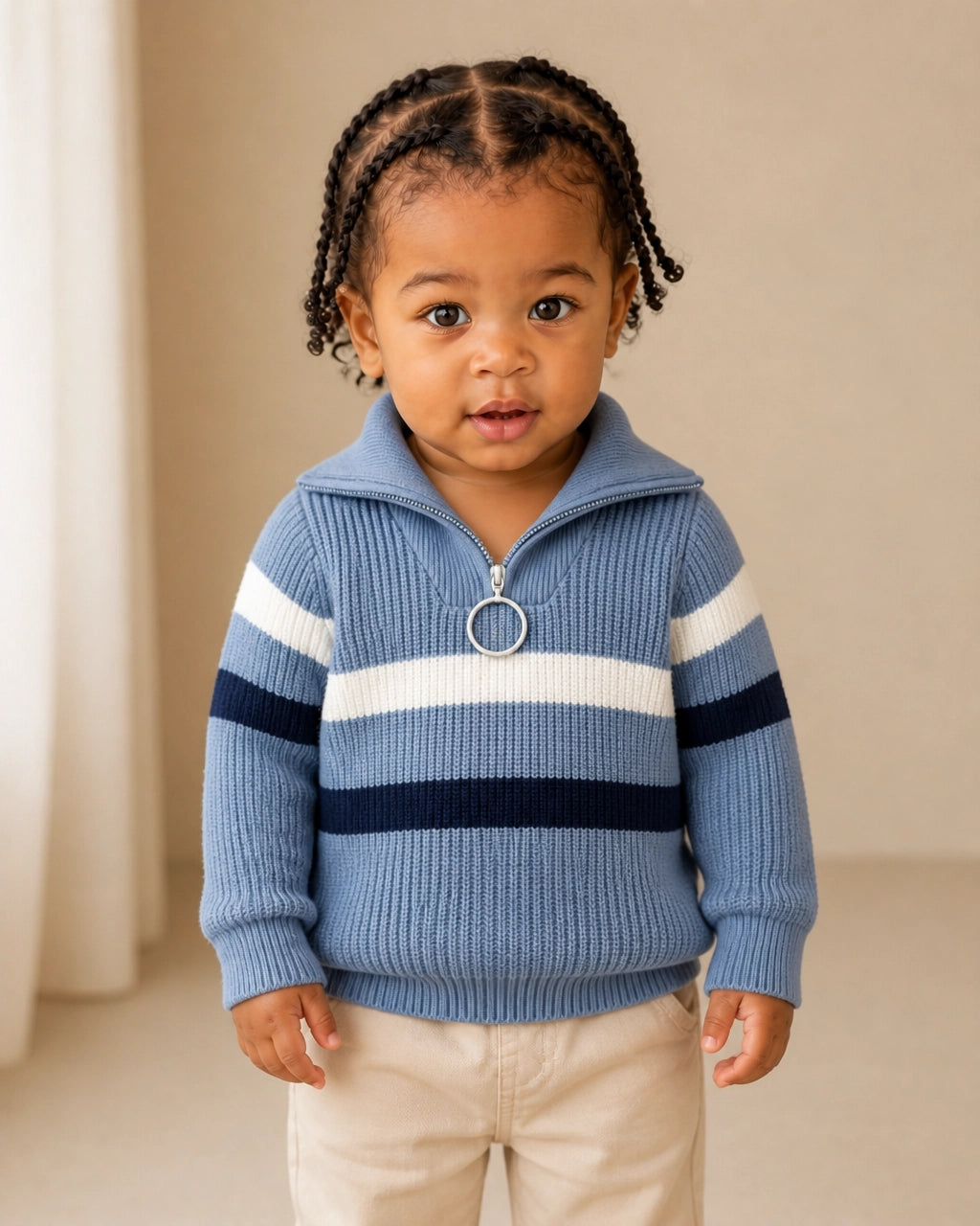 The Beau Striped Quarter-Zip