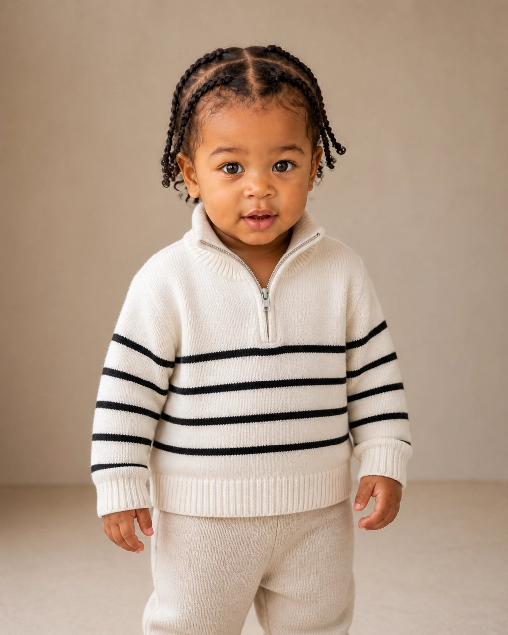 The Beau Striped Quarter-Zip