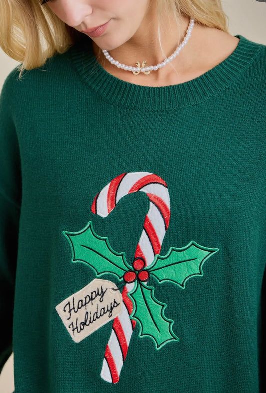 Candy Cane Lane Knit Sweater
