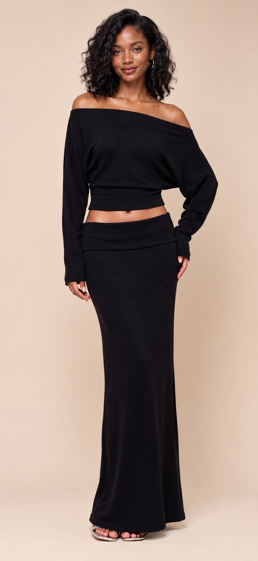 Solène Off-Shoulder Maxi Skirt Set