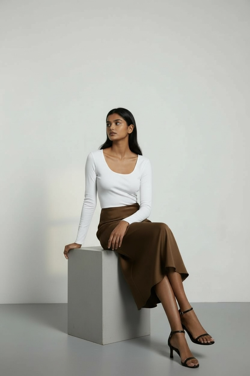 Amour Silhouette Midi Skirt